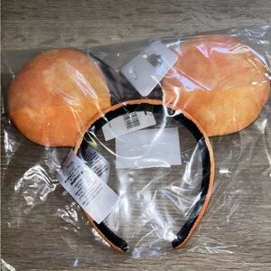 New Disney parks Halloween ears headband tie-dye, orange black Minnie ears
